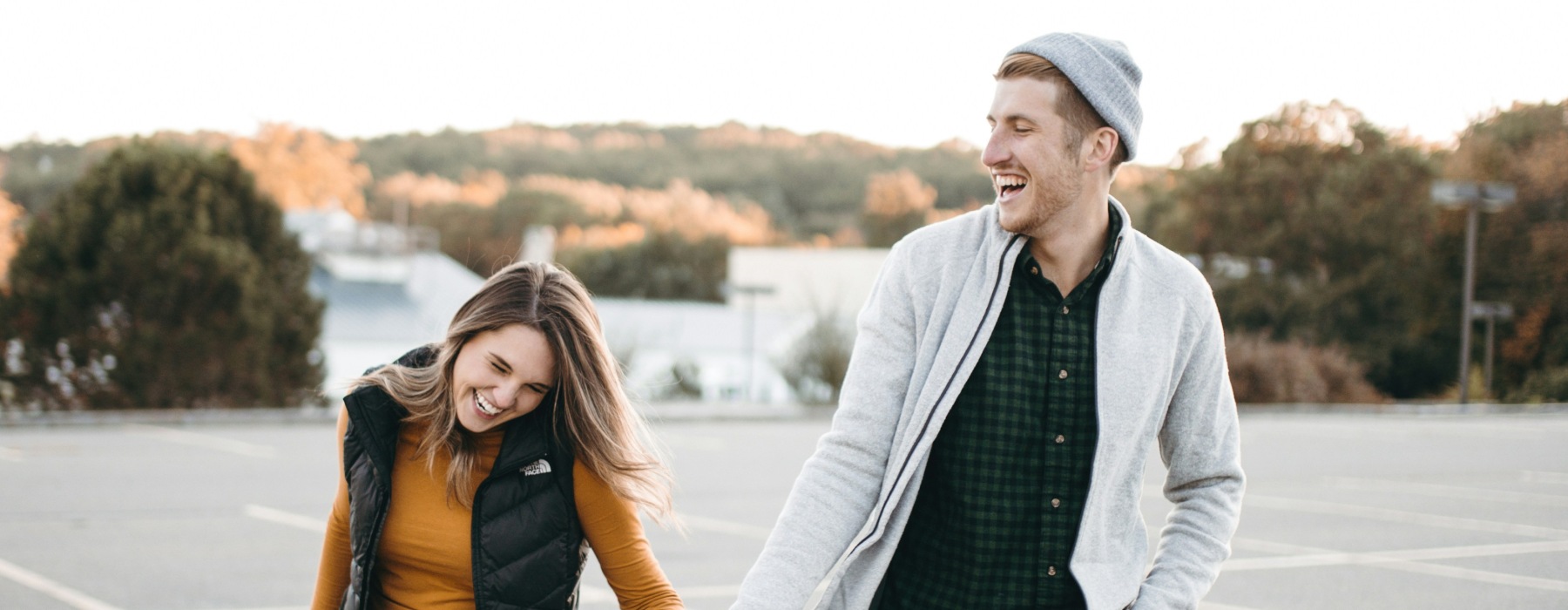 two people walking